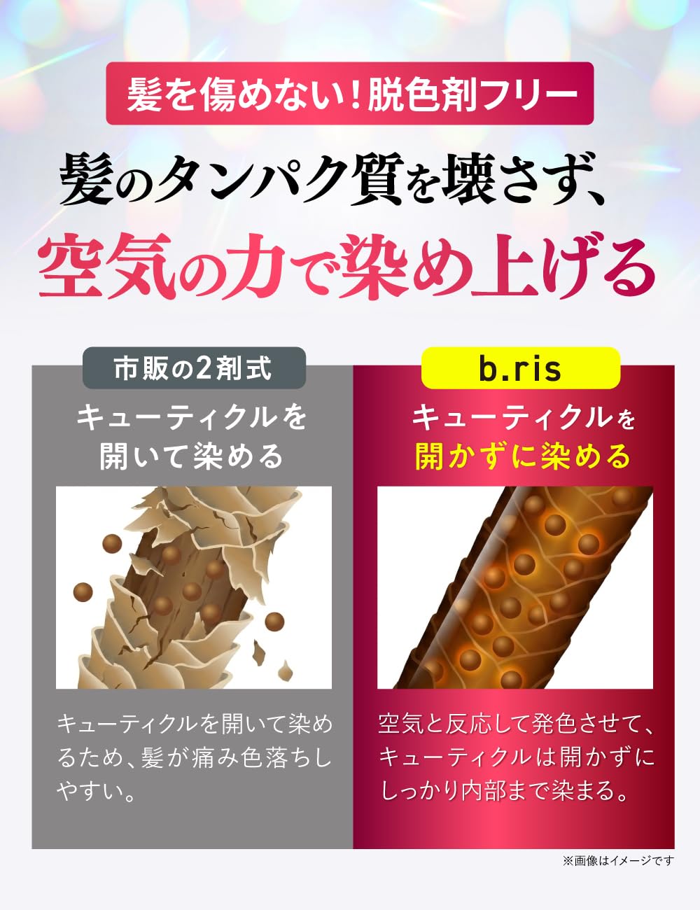 Amazon | 【 染めるほどうるツヤ 】b.ris ビーリス 白髪染め [ 医薬部